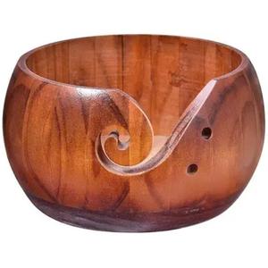 Cuenco de lana de ganchillo de hilo de madera para tejer cuenco de madera de hilo de alta calidad hecho a mano en precio al por mayor barato de la India - Product Image 3