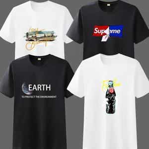 T-shirt homme 100% coton, personnalisé avec logo imprimé, de haute qualité, blanc et uni, collection été - Product Image 2