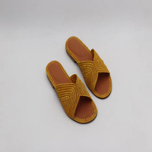 Vente en gros de pantoufles et sandales marocaines faites à la main en raphia, chaussures tissées écologiques pour femmes et hommes, commande en gros, fournisseur direct - Product Image 2