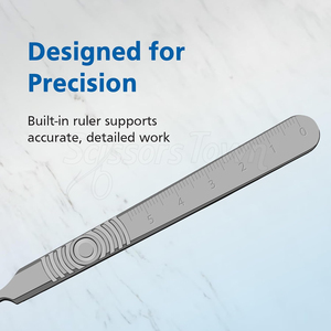 Poignée de bistouri réutilisable en acier inoxydable pour fixation de lame chirurgicale et procédures médicales professionnelles - Product Image 3