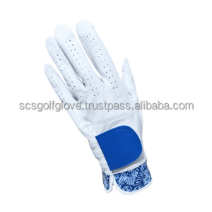 Guante de Golf de mano izquierda personalizable de alta calidad, cuero Cabretta genuino transpirable, diseño de logotipo personalizado de PU para hombres y mujeres, hecho - Product Image 2