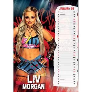 Calendario de Pared de Papel Impreso para Mujeres de la WWE 2025, con Reloj, Marco para Fotos, para Uso Promocional - Product Image 3