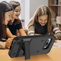 Coque de téléphone robuste légère avec protection antichute universelle 2-en-1 en TPU+PC, pare-chocs antichoc et support invisible pour Google