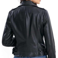 Veste en cuir d'hiver élégante pour femmes, doublée de coton, séchage rapide et respirante, service OEM/ODM personnalisé à bas prix