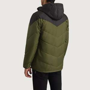 Luka Premium Canvas <b>Puffer</b> <b>Jacket</b> Black Green Hooded Street Wear with New Design Fashionable <b>Long</b> Length Breathable Winter Ready - Product Image 5