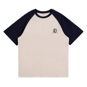 Custom Heat Transfer Printing Men's 100% Cotton 210 GSM Colour-Blocked <b>Raglan</b> Sleeve <b>T</b>-<b>Shirt</b> for men - Product Image 5