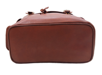 Sac à dos vintage marron antivol décontracté pour ordinateur portable en cuir véritable personnalisé avec rabat, sangle d'épaule et compartiment sécurisé pour le bureau