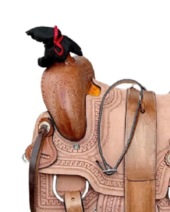 Juego de sillas de montar de cuero genuino de primera calidad, combinación perfecta para carreras de inglés de resistencia occidental para montar a caballo - Product Image 5