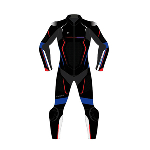 Combinaison de course de moto personnalisée, combinaison de moto en cuir faite à la main - Product Image 1