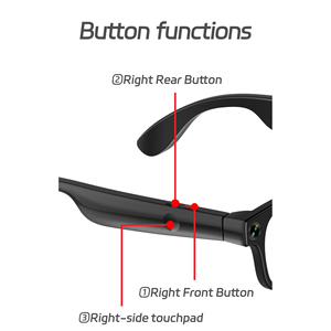 Lunettes Intelligentes G1-AI Premium en Gros avec Caméra 5MP, Commande Vocale, Monture en Plastique et Titane, Chargement Type-C - Product Image 4