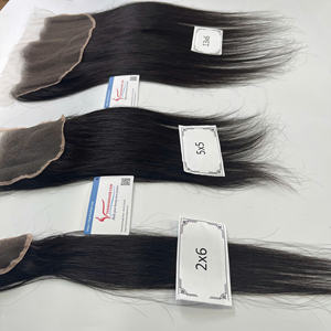 Hot New 100% Vierge Vietnamien Remy Extensions de Cheveux Humains Vague Naturelle Dentelle Fermeture avec Machine Double Trame - Product Image 6