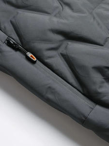 Meilleures ventes de doudoune d'hiver pour hommes, veste en cuir personnalisée, avec décoration en fourrure, service OEM - Product Image 5