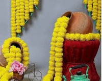 Indah disesuaikan jenis berbagai bunga Mariegold garland untuk latar belakang karangan bunga buatan untuk dekorasi pernikahan