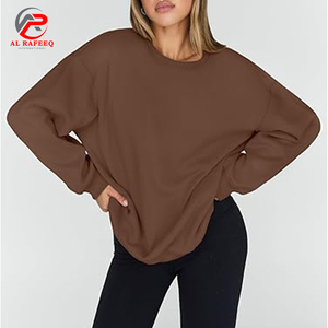Sudadera con capucha de gran tamaño para otoño e invierno con diseño personalizado, sudadera informal de manga larga de Color sólido, jersey con cuello redondo, sudadera holgada - Product Image 4