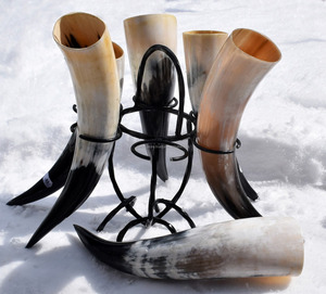 Taza de Cuerno Vikingo Natural, Estilo Vikingo, Ecológica, Tallada a Mano con Diseño de Animales, Pulida, para Cerveza, Vino o Agua - Product Image 3