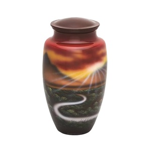 American Classic Aluminum Cremation Urn With Brown Stone Finish for Funerals <b>Keepsake</b> <b>Memorial</b> Urns Supplies - Product Image 6