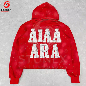 DCY 2026 Nuevos Productos Conjunto de Sudadera con Capucha de Dos Piezas para Hombre, Chándal Personalizado con Pedrería, Chándales de Algodón para Hombre - Product Image 2