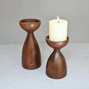 Hot Home & Wedding Wood <b>Candle</b> Stick Holder <b>Lantern</b> Style for Birthday Valentine's Christmas Celebrations-Includes <b>Candle</b> Jars - Product Image 4