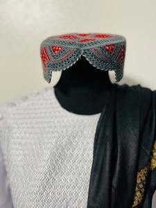 Mens Afghani Cultural Heritage Traditional Cap Handmade Formal Lace Embroidered Islamic Headwear with Custom Color & Logo - Product Image 6