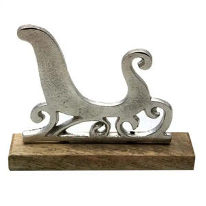 Cône d'arbre de Noël en fer et acier inoxydable brun foncé Décoration de table décorative avec base en bois Vente en gros d'usine - Product Image 5