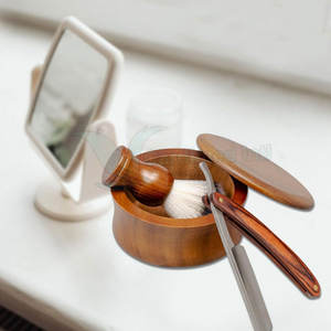 Meilleure vente Kit de rasage pour hommes pas cher qualité rasage sécurité Double bord manuel rasage rasoir ensemble - Product Image 6