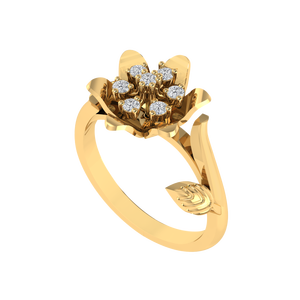 Anillo Floral de Plata de Ley 925 con Certificado BIS, Chapado en Oro, Rodio y Opciones de Incrustaciones de Circonita Cúbica Rosa - Product Image 2