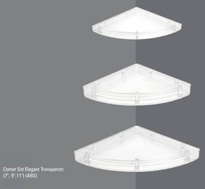 Premium Modern White ABS Triple Tier Corner Set Organizador de baño y cocina duradero para uso doméstico y comercial al mejor precio - Product Image 2