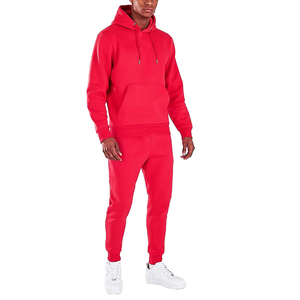 Tenues de survêtement unisexe à logo personnalisé de grande taille à la mode Survêtement à capuche pour hommes Ensemble de deux pièces à motif solide-Personnalisable pour hommes - Product Image 1