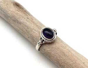 Anillo Clásico de Plata de Ley 925 con Amatista para Mujer, Hecho a Mano, Moderno, para Regalo de Boda o Fiesta - Product Image 2