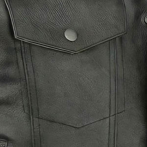 Chaleco de cuero de moda para hombre, diseño contemporáneo, corte ajustado, tacto suave, chaleco de moda para actividades al aire libre. - Product Image 5