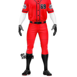 Conjunto de Uniforme de Béisbol Personalizado de Secado Rápido y Transpirable, Jersey y Pantalones de Béisbol de Poliéster - Product Image 2
