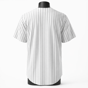 Camiseta de Béisbol Personalizada con Rayas Blancas, Cuello en V con Botones, Uniforme de Equipo Liso, Transpirable y de Secado Rápido - Product Image 2