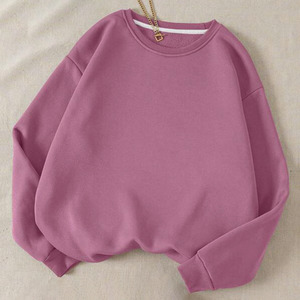 Unisex Oversized Purple Crewneck Sweatshirt Heavyweight Fleece Pullover Loose Fit Drop Shoulder Winter Cotton Streetwear - Product Image 1