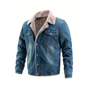 Veste en jean décontractée à manches longues pour hommes, respirante, chaude, élégante, personnalisée et délavée à l'acide, prix le plus récent OEM bon marché - Product Image 1