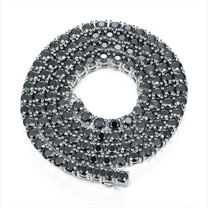 Cadena de Tenis de Plata S925 Chapada en Oro con Incrustaciones de Moissanita VVS, Regalo de Boda, Colgantes y Dijes de Moda - Product Image 3