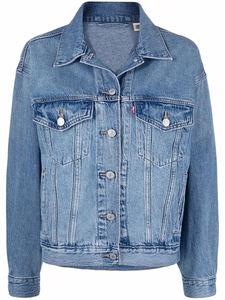 Classic <b>Vintage</b> Washed Blue Denim <b>Jacket</b> for Men Long Sleeve Button Front Jean Coat Trendy Streetwear Fashion Outerwear Casual - Product Image 5