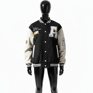 Chaquetas Universitarias Personalizadas al por Mayor |   Chaqueta Universitaria Unisex Estilo Letterman OEM - Product Image 6