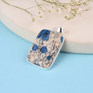 Natural K2 jaspe piedra preciosa 925 colgante de plata esterlina forma de pera joyería de moda colgantes encantos colgante de moda para Unisex - Product Image 4