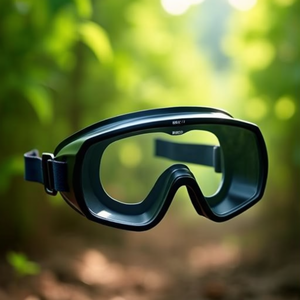 Gafas de Seguridad de Visión Completa Avatar Plus EN166 EN170 UKCA, Correa de Neopreno Negra/Verde Transparente - Product Image 3