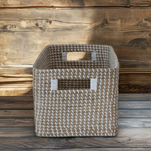 Cesta de Almacenamiento Rectangular de Pasto Marino Ecológica de Lujo con Uso Multiusos - Product Image 4