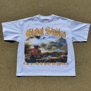 Camisetas de algodón 100% de calidad superior para hombre, ropa de calle con hombros caídos, ligera, de secado rápido, transpirable con patrón de letras - Product Image 2