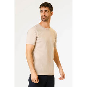 T-shirt homme col rond manches courtes col rond manches courtes coton peigné T-shirt homme - Product Image 2