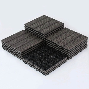 Modern Outdoor Patio Interlocking <b>Deck</b> Tiles 3D Embossed Wood Look Anti-Slip Waterproof Composite Flooring for Backyard Garden - Product Image 3