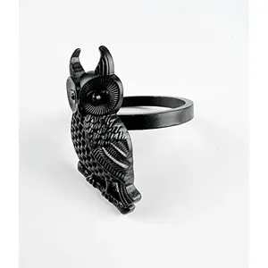 Servilleteros de Metal de búho, servilleteros de diseño de Animal negro para decoración del hogar, mesa de comedor, banquetes, reunión familiar y - Product Image 2