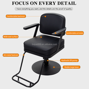 Silla de Peluquería Hidráulica Reclinable para Salón de Belleza, Suministros de <span class=keywords><strong>Barber</strong></span>ía Bojue - Product Image 2