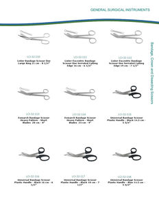 Tijeras de vendaje 11Cm-14cm Tijeras de vendaje y vendaje de acero inoxidable Tijeras de operación quirúrgica de Life Care Instruments - Product Image 3