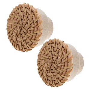 Vente chaude rotin tiroir boutons armoire meubles poignée cuisine placard porte poignée commode tirer meubles matériel inde - Product Image 5