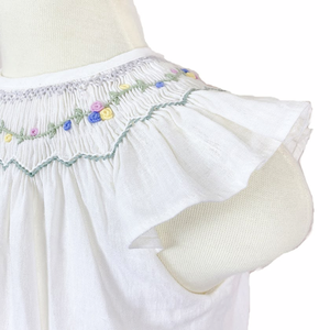Ropa para niños, ropa para niñas, vestidos para niñas, vestido Smocked para niñas, vestido para niños, algodón corto blanco, diseño personalizado - Product Image 4