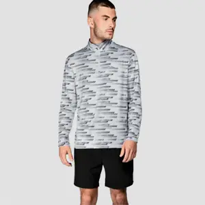 Venda quente Homens Pullover 1/4 Zip Gola Alta Secagem Rápida Respirável Esportes Atléticos Correndo Manga Longa T Shirt