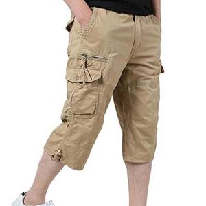 Pantalones cortos cargo personalizados OEM para hombre, 100% algodón, secado rápido, 6 bolsillos, nuevo diseño, estilo informal ecológico con pretina elástica - Product Image 1